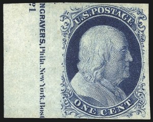 Sale 998, Lot 83, Plate One Late Imprint and Centerline Copies