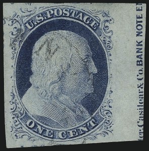 Sale 998, Lot 85, Plate One Late Imprint and Centerline Copies