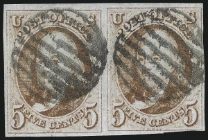 Sale 1007, Lot 2081, 5c 1847 Issue (Scott 1)