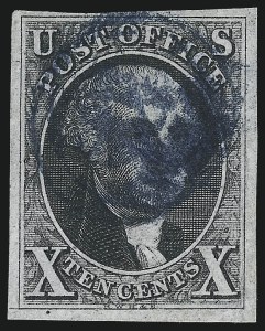 Sale 1007, Lot 2084, 10c 1847 Issue (Scott 2)