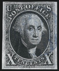 Sale 1007, Lot 2086, 10c 1847 Issue (Scott 2)