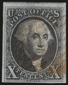 Sale 1007, Lot 2089, 10c 1847 Issue (Scott 2)