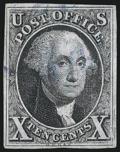 Sale 1007, Lot 2091, 10c 1847 Issue (Scott 2)