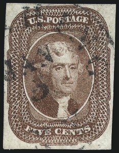 Sale 1007, Lot 2114, 1c-10c 1851-56 Issue (Scott 7-16)