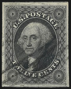 Sale 1007, Lot 2127, 12c 1851-56 Issue (Scott 17)