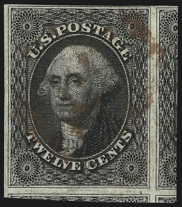 Sale 1007, Lot 2130, 12c 1851-56 Issue (Scott 17)