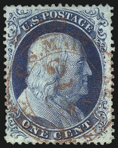 Sale 1007, Lot 2142, 1c 1857-60 Issue (Scott 19b-24)