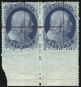 Sale 1007, Lot 2144, 1c 1857-60 Issue (Scott 19b-24)