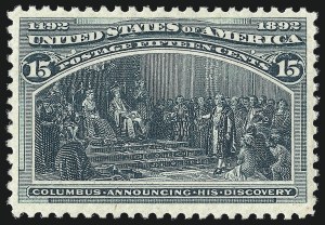 Sale 1007, Lot 2416, 1893 Columbian Issue (1c thru 30c, Scott 230-239)