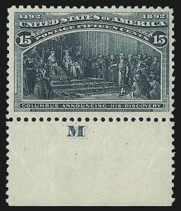 Sale 1007, Lot 2418, 1893 Columbian Issue (1c thru 30c, Scott 230-239)