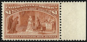 Sale 1007, Lot 2434, 1893 Columbian Issue (50c thru $1.00, Scott 240-241)