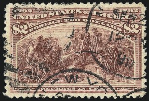 Sale 1007, Lot 2442, 1893 Columbian Issue ($2.00 thru $5.00, Scott 242-245)