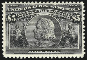 Sale 1007, Lot 2456, 1893 Columbian Issue ($2.00 thru $5.00, Scott 242-245)
