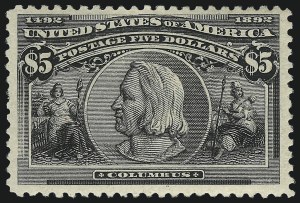 Sale 1007, Lot 2460, 1893 Columbian Issue ($2.00 thru $5.00, Scott 242-245)