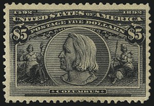 Sale 1007, Lot 2461, 1893 Columbian Issue ($2.00 thru $5.00, Scott 242-245)