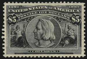 Sale 1007, Lot 2463, 1893 Columbian Issue ($2.00 thru $5.00, Scott 242-245)