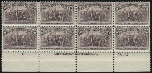Sale 1007, Lot 2469, 1893 Columbian Issue Multiples (1c thru 15c, Scott 230-238)