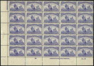 Sale 1007, Lot 2472, 1893 Columbian Issue Multiples (1c thru 15c, Scott 230-238)