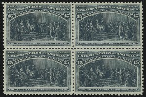 Sale 1007, Lot 2479, 1893 Columbian Issue Multiples (1c thru 15c, Scott 230-238)