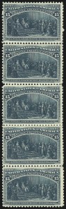 Sale 1007, Lot 2480, 1893 Columbian Issue Multiples (1c thru 15c, Scott 230-238)