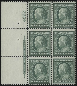 Sale 1007, Lot 2663, 1908-10 Washington-Franklin Issues (Scott 331-358)