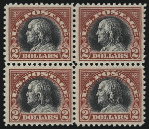 Sale 1007, Lot 2826, 1919-20 Issues (Scott 538a-550), $2.00 Carmine & Black (547) Sale 1007, Lot 2826, 1919-20 Issues (Scott 538a-550)