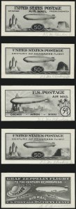 Sale 1007, Lot 2932, Air Post Graf Zeppelin Issue (Scott C13-C15, C18)