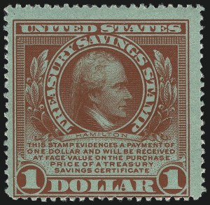Sale 1007, Lot 3225, Savings Stamps (PS, WS)