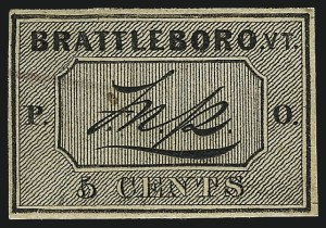 Sale 1010, Lot 4, Postmasters` Provisionals