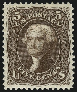 Sale 1010, Lot 56, 1875 Re-Issue of 1861-66 Issue