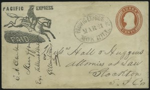 Sale 1011, Lot 1188, Western Express (Jones & Russell`s thru Pacific Express)