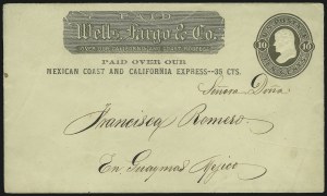 Sale 1011, Lot 1224, Western Express (Wells Fargo thru Whitney, groups)