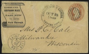 Sale 1011, Lot 1234, Western Express (Wells Fargo thru Whitney, groups)