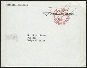 Sale 1011, Lot 1235, Free Franks & Autographs