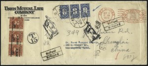 Sale 1011, Lot 1313, Mail to and From China and the Far East