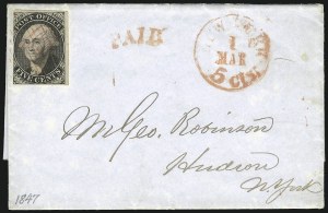 Sale 1011, Lot 1339, New York Postmaster`s Provisionals (Scott 9X1-9X1b)