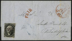 Sale 1011, Lot 1341, New York Postmaster`s Provisionals (Scott 9X1-9X1b)