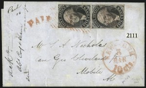 Sale 1011, Lot 1344, New York Postmaster`s Provisionals (Scott 9X1-9X1b)