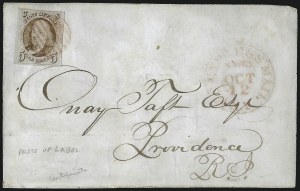 Sale 1011, Lot 1351, 5c 1847 Issue (Scott 1)