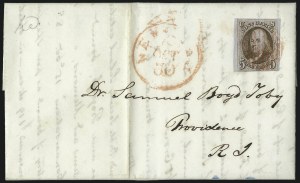 Sale 1011, Lot 1356, 5c 1847 Issue (Scott 1)