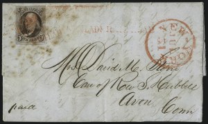 Sale 1011, Lot 1358, 5c 1847 Issue (Scott 1)
