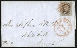 Sale 1011, Lot 1360, 5c 1847 Issue (Scott 1)