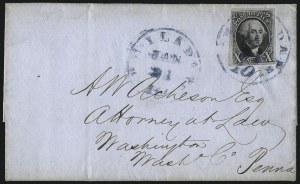 Sale 1011, Lot 1396, 10c 1847 Issue (Scott 2)