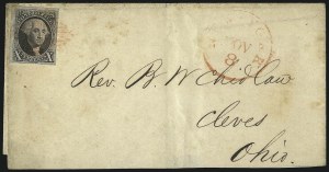 Sale 1011, Lot 1408, 10c 1847 Issue (Scott 2)