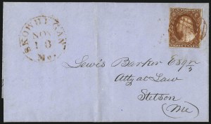 Sale 1011, Lot 1425, 3c 1851-56 Issue (Scott 10-10A)