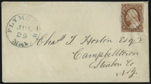 Sale 1011, Lot 1427, 3c 1851-56 Issue (Scott 10-10A)