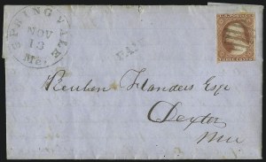 Sale 1011, Lot 1429, 3c 1851-56 Issue (Scott 10-10A)