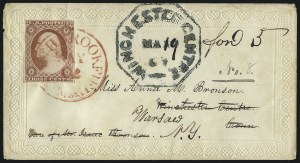 Sale 1011, Lot 1444, 3c 1851-56 Issue (Scott 11-11A)