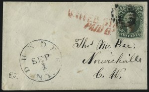 Sale 1011, Lot 1479, 5c-12c 1851-56 Issue (Scott 12-17)