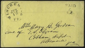 Sale 1011, Lot 1713, Confederate States (Express, Postmasters` Provisionals, Handstamped Paid)
